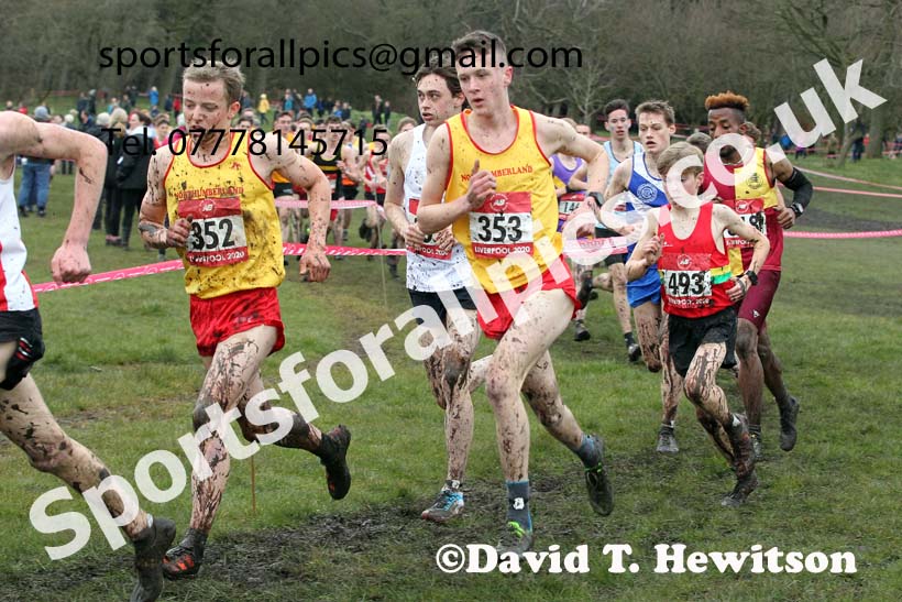 Senior boys, 2020 New Balance English Schools Champs., Sefton Park, Liverpool. Photo: David T. Hewitson/Sports for All Pics